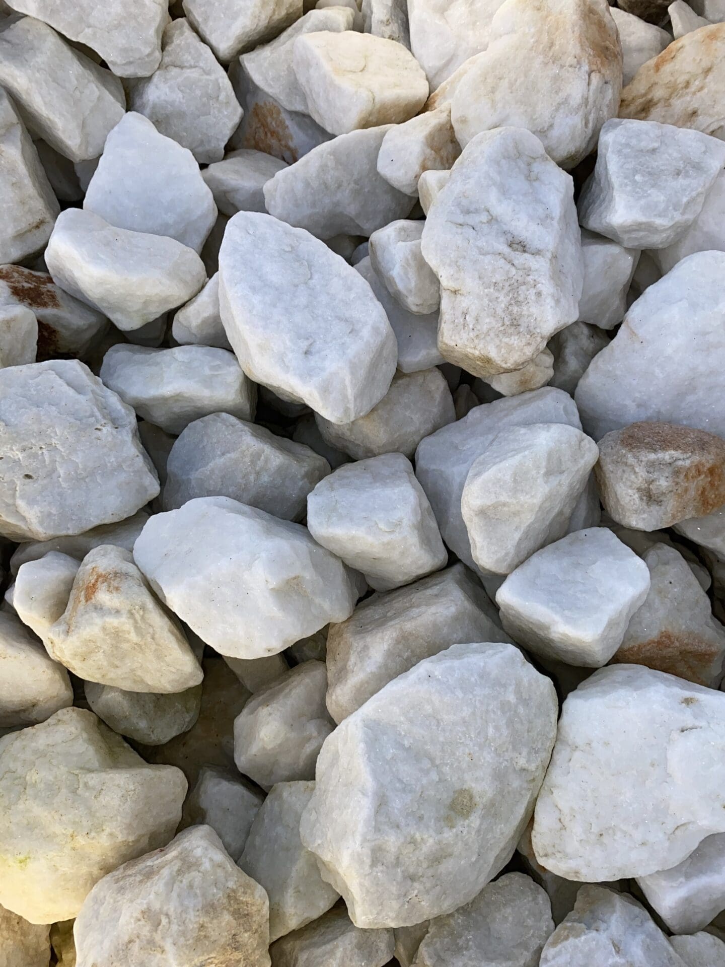 Roche à gabion blanc pur - 60/90 R Roche à gabion blanc pur - Ozaé Graviers Déco