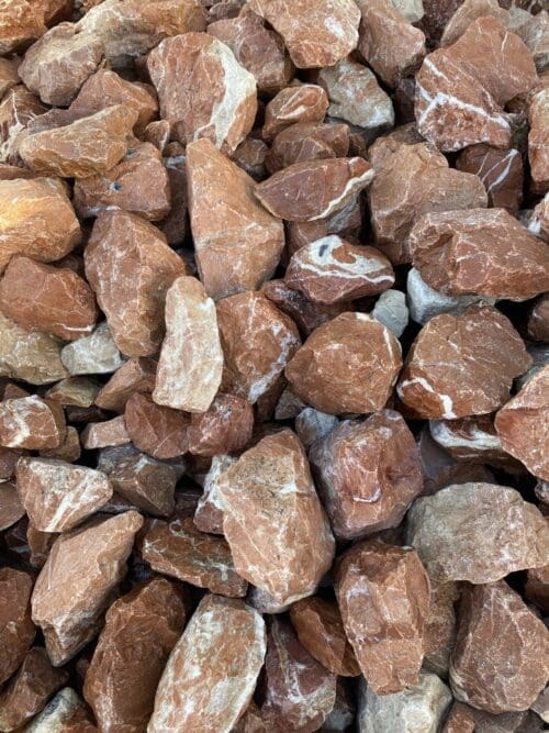 Roches à gabion rouge - Ozaé Graviers Déco