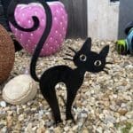 Chat "Léone" en Acier Ozaé Graviers Déco