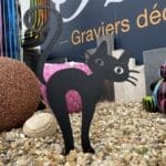 Chat "Léone" en Acier Ozaé Graviers Déco