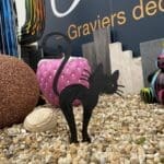 Chat "Léone" en Acier Ozaé Graviers Déco