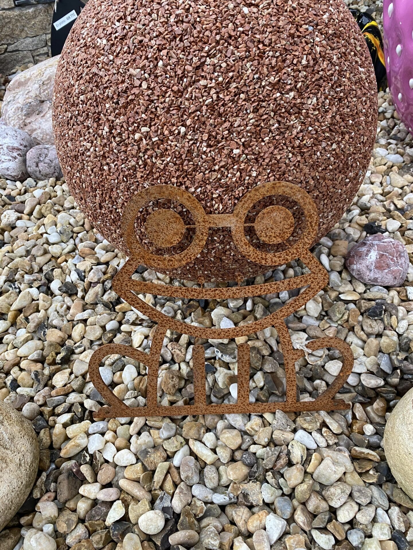 Grenouille en Acier Ozaé Graviers Déco