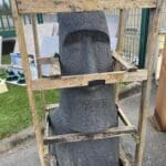 Tête de Moaï en ciment moulé - Ozaé Graviers Déco