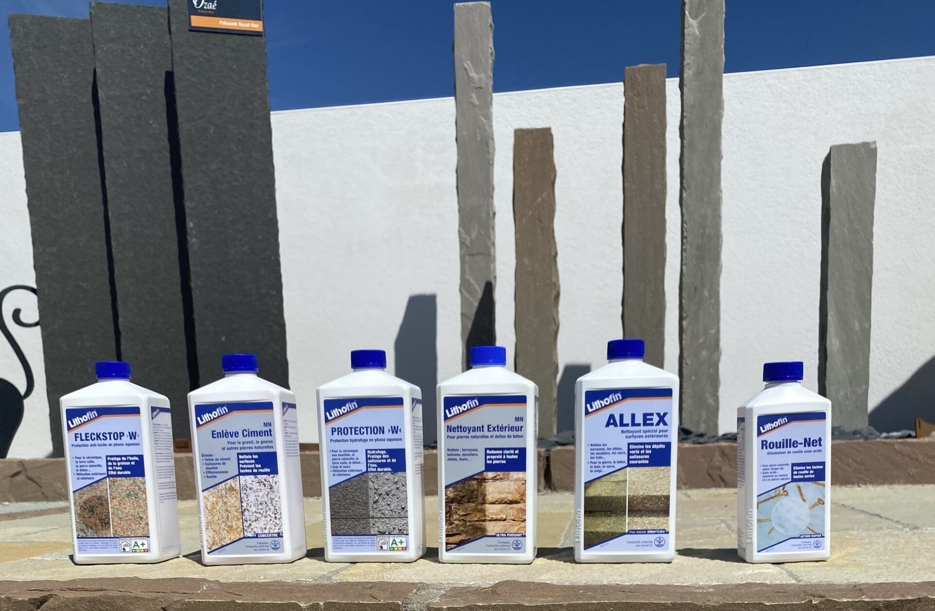 Gamme Lithofin : des produits de qualité pour l'entretien de vos surfaces en pierre naturelle.