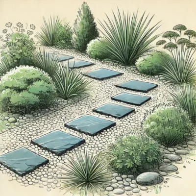 6 Creer un chemin de pas japonais