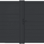 Portail Battants Aluminium LONDRE Ozaé Graviers Déco, portail plein moderne et sans entretien