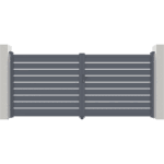 Portail Battants Aluminium MARSEILLE Ozaé Graviers Déco, portail plein moderne et durable