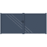 Portail Battants Aluminium PORTO Ozaé Graviers Déco, portail ajouré design et sans entretien