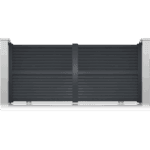 Portail Coulissant Aluminium - GENEVE 3 Portail Coulissant Aluminium GENÈVE Ozaé Graviers Déco, portail plein moderne pour entrée extérieure sécurisée