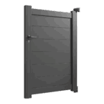 Portillon Aluminium LONDRE Ozaé Graviers Déco, portillon plein moderne et sans entretien