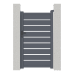 Portillon Aluminium MARSEILLE Ozaé Graviers Déco, portillon ajouré moderne pour entrée extérieure