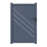 Portillon Aluminium PORTO Ozaé Graviers Déco, portillon moderne ajouré pour entrée extérieure