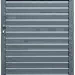 Portillon GENÈVE Ozaé Graviers Déco, portillon plein en aluminium pour entrée moderne et sécurisée