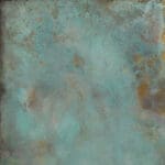 Dalle Céramique ALCHEMY - Mint 1 Dalle Céramique Alchemy Mint Ozaé Graviers Déco, effet métal vert oxydé, grès cérame antidérapant pour terrasse design