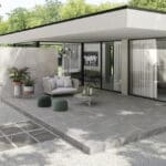 Dalle Céramique CLASH - Essence 2 Dalle Céramique CLASH - Essence, teinte grise veinée, effet pierre naturelle – Ozaé Graviers Déco