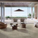 Dalle Céramique DIJON Couches Ozaé Graviers Déco, revêtement extérieur en grès cérame effet pierre naturelle