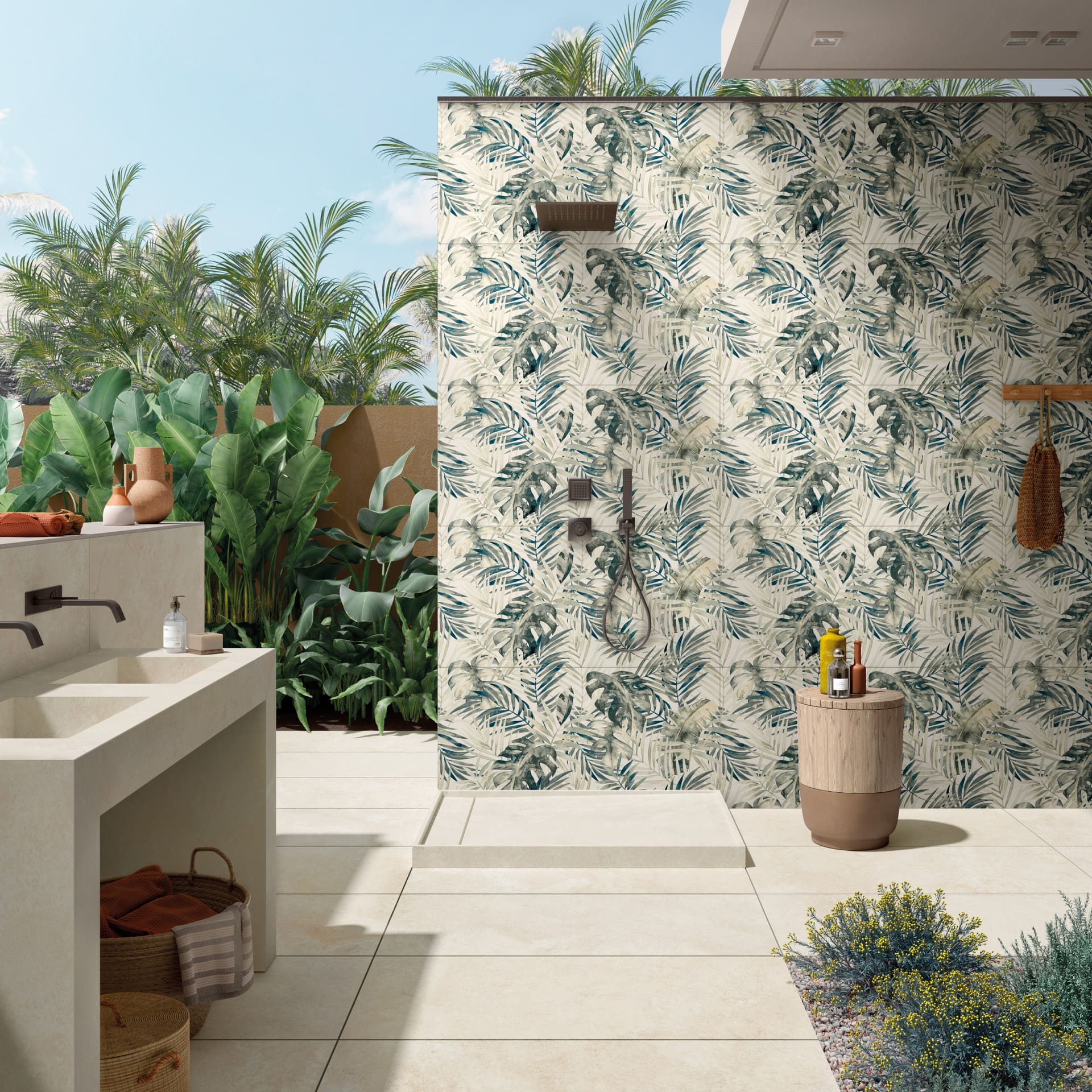 Dalle Céramique ELYSIAN – Mediterranea – Ozaé Graviers Déco Dalle Céramique ELYSIAN Mediterranea Ozaé Graviers Déco, dalle extérieure effet pierre beige antidérapante