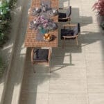 Dalle Céramique ELYSIAN - Travertino Light 2 Dalle Céramique ELYSIAN Travertino Light Ozaé Graviers Déco, dalle effet travertin claire et antidérapante