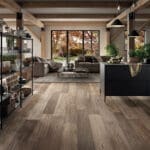 Dalle Céramique GYLIANE Horse Ozaé Graviers Déco, dalle extérieure effet bois caramel antidérapante