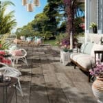 Dalle Céramique NOON Ember Ozaé Graviers Déco, dalle extérieure effet bois beige grisé antidérapante