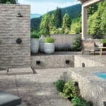 Dalle Céramique NORR Gra Ozaé Graviers Déco, dalle effet pierre gris clair antidérapante pour extérieur