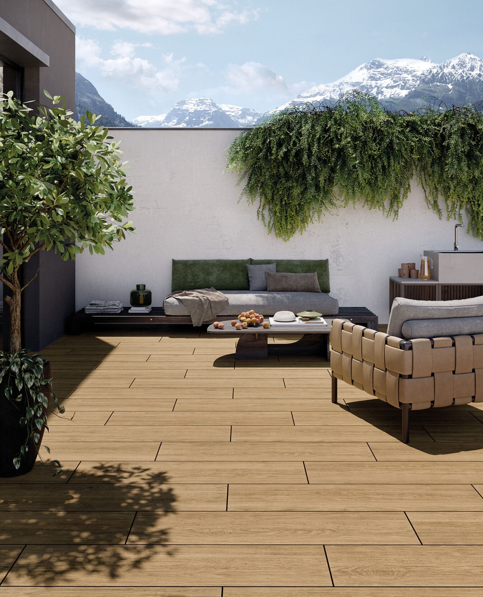 Dalle Céramique OUDH – Pino – Ozaé Graviers Déco Dalle Céramique OUDH Pino Ozaé Graviers Déco, dalle effet bois clair antidérapante pour terrasse extérieure