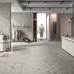 Dalle Céramique PORTRAITS - Brera effet terrazzo gris – Ozaé Graviers Déco