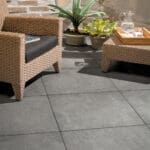 Dalle Céramique TWENTY Cloud Ozaé Graviers Déco, effet pierre gris antidérapant pour aménagement extérieur